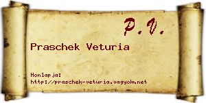 Praschek Veturia névjegykártya